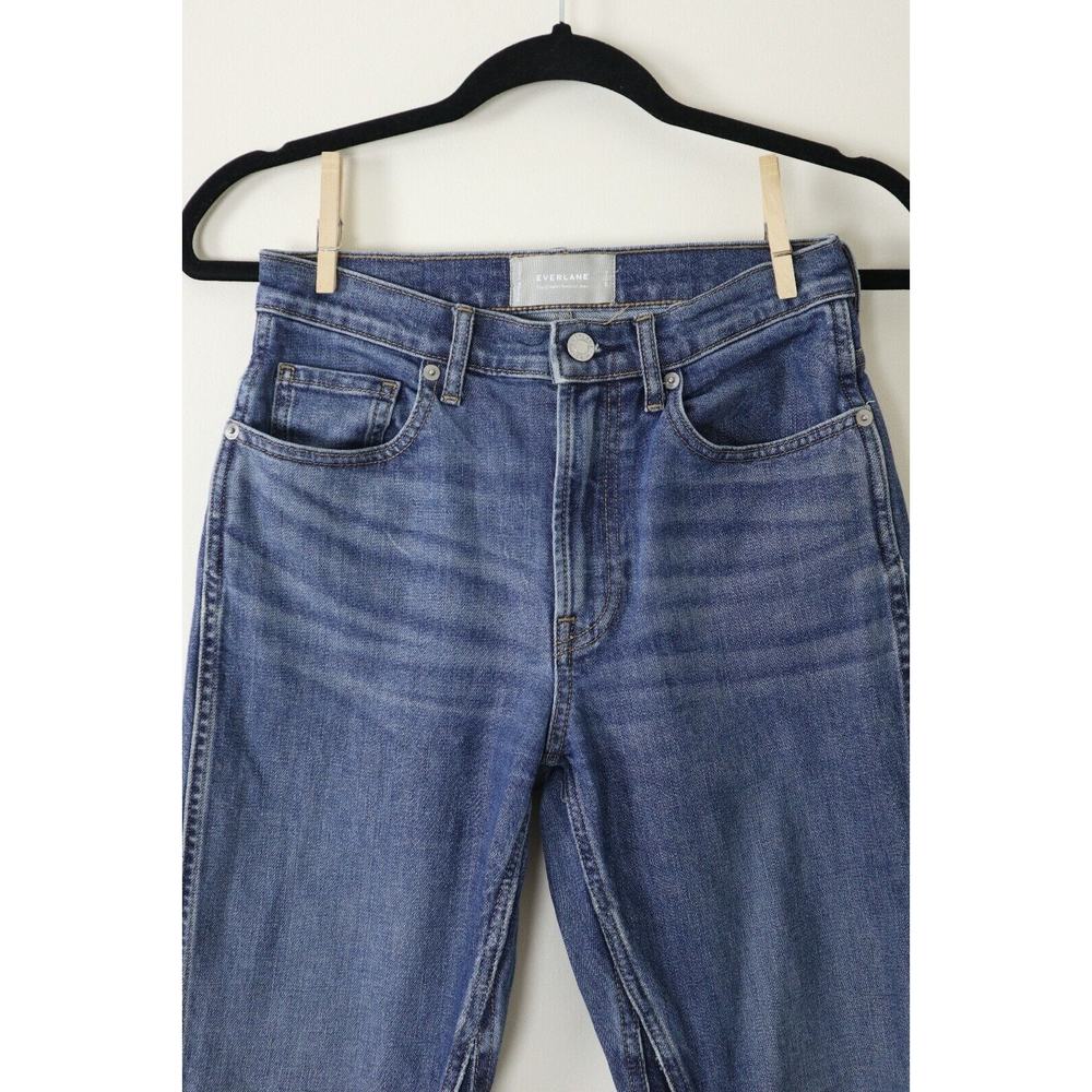 Everlane Size 26 Crop The Cheeky Bootcut Jean Medium Blue Denim - Picture 3 of 12